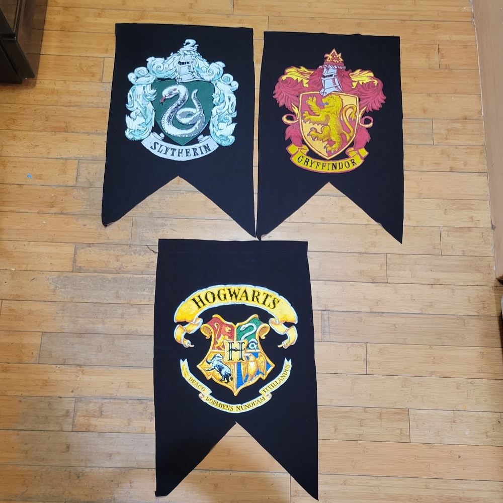 Harry Potter House Crests Wall Banner Set of 3